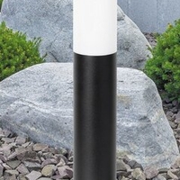 Модерен външен стълб Black Torch E27 – елегантно осветление за градина с IP44 защита