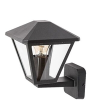 Класически външен аплик Paravento E27 – елегантно фасадно осветление с прозрачно стъкло и IP44 защита