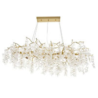 Кристален полилей злато 10xE14 с регулируема височина