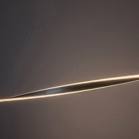 Модерен висящ LED полилей 28W – атен хром, топла светлина