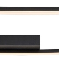 Модерен LED таванен плафон 24W с топло бяла светлина – черен