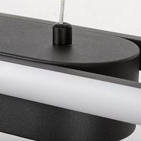 Модерен LED висящ осветител 48W – черен, естествено бяла светлина 4000K