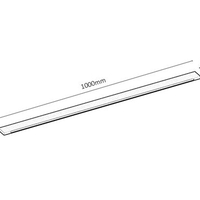 Алуминиева релса - шина за релсово осветление – 1 м, черен цвят, DC 24V