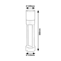 Външен LED стълб Leitha 12W с топло бяла светлина и IP44 защита