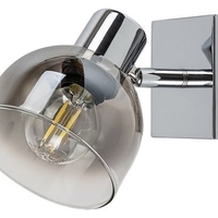 Модерен стенен спот 1-ца – хром и опушено стъкло, E14, 1x40W