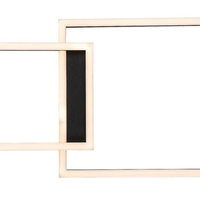 Модерен LED таванен плафон 24W с топло бяла светлина – черен