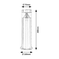 Модерен външен стълб Lisbon LED 7W – елегантно градинско осветление от неръждаема стомана, IP54