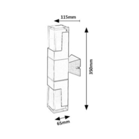 Външен LED аплик Darvas 12W с променлива цветна температура и IP54 защита