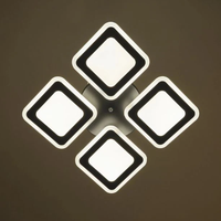 Модерен LED полилей със smart управление в черен цвят