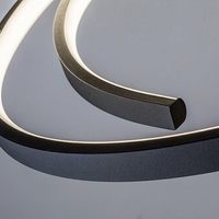 Модерен висящ LED полилей 40W – черен, естествена светлина 4000K