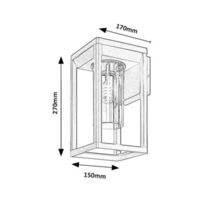 Модерен външен аплик Zernest E27 – стилно фасадно осветление с IP54 защита