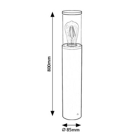 Модерен градински стълб Wellington E27 – стилно външно осветление с IP44 защита