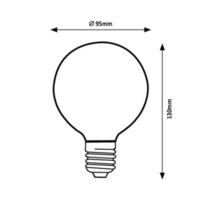 Смарт LED филаментна крушка G95 – E27, 4W, 2700K, RGB, Wi-Fi, димируема