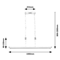 Смарт LED полилей 24W с Wi-Fi, Bluetooth и дистанционно –  хром