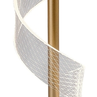 Елегантна настолна LED лампа 6W, златен метал и акрил, топло бяла светлина