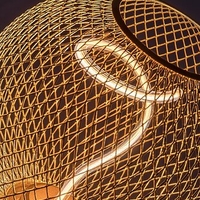 LED филаментна крушка G125, 5W, E27, 1800K, топло бяло, златен цвят