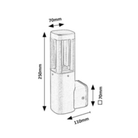 Модерна външна стенна LED лампа – 7W, 3000K, IP54, антрацит