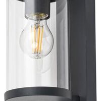 Модерен външен аплик със сензор Silistra – 1 Х Е27, IP44 в антрацитен цвят