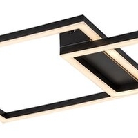 Модерен LED таванен плафон 24W с топло бяла светлина – черен