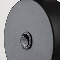 Модерен стенен GU10 спот в черно и злато с превключвател