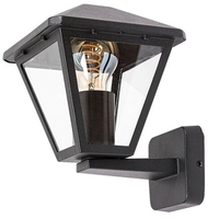 Класически външен аплик Paravento E27 – елегантно фасадно осветление с прозрачно стъкло и IP44 защита