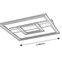 LED плафон – 48W, 3000K, черен метал