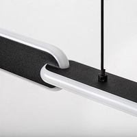 Модерен висящ LED полилей 36W с регулируема цветна температура – черен