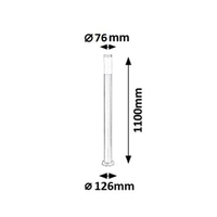 Модерен външен стълб Inox Torch E27 – стилно градинско осветление с атенен-хром покритие и IP44 защита