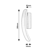 Модерен LED стенен аплик 12W с топло бяла светлина – 3000K
