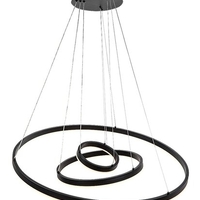 Модерен LED полилей Isaure – 100W, CCT 3000K–6500K, димируем, с дистанционно