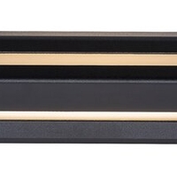 Мощен черен LED аплик Kobarid 20W – модерно фасадно осветление с естествена светлина