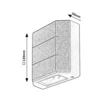 Модерен черен квадратен LED аплик Lippa – компактно фасадно осветление 6W