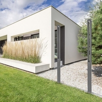 Модерен външен LED стълб 30W, 3000K, IP65