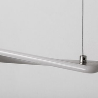 Модерен висящ LED полилей 28W – атен хром, топла светлина