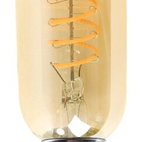 LED филаментна крушка T45, 4W, E27, 3000K, топло бяло, кехлибарено стъкло