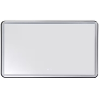 Светещо LED огледало за баня 40W – черно, IP44, touch управление и нагревател