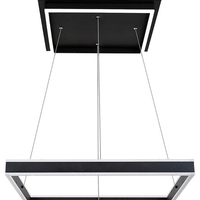 Модерен LED полилей – мат черен метал, 60W, 4000K