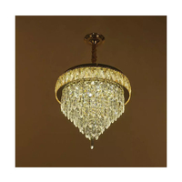 Кристален LED полилей злато с дистанционно