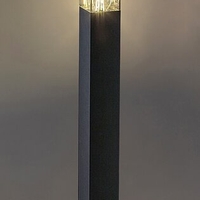 Елегантен външен градински стълб Loanda E27 – модерно осветление с кафяв прозиращ абажур и IP44 защита