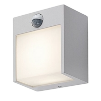 Умен външен бял LED аплик Balimo 12W с PIR сензор – стилно осветление за фасади