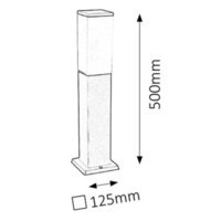 Модерен външен стълб Bonn E27 – стилно градинско осветление с IP44 защита