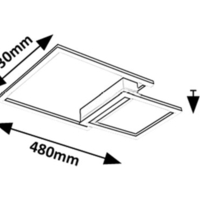 Модерен LED таванен плафон 24W с топло бяла светлина – черен