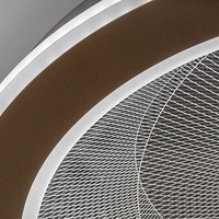 Модерен LED плафон 24W,матирано златен метал и акрил, димируем с дистанционно управление