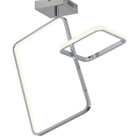 Модерен LED плафон Malwen – 36W, 3600 lm, хром, 4000K естествена светлина