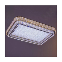 Луксозен LED полилей от метал и кристал – златен, 288W, с дистанционно управление