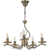 Класически бронзов полилей 5xE14 – елегантен метален дизайн с регулируема височина