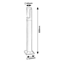 Външен LED стълб Darvas 7W с променлива цветна температура и IP54 защита