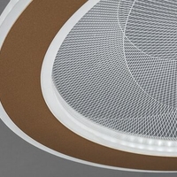 Модерен LED плафон 24W,матирано златен метал и акрил, димируем с дистанционно управление