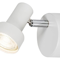 Модерен единичен спот осветител – бял метал, GU10, 1x50W