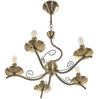 Класически бронзов полилей 5xE14 – елегантен метален дизайн с регулируема височина